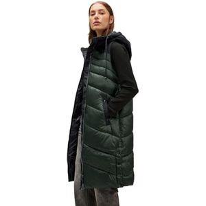 STREET ONE Dames A220195 gewatteerd vest lang, Dark Verdant Green, 38, Dark Verdant Green, 38