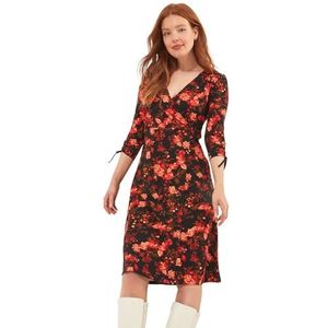 Joe Browns Dames herfst bloemen wrap front jersey mini-jurk, veelkleurig, 16, Meerkleurig, 42