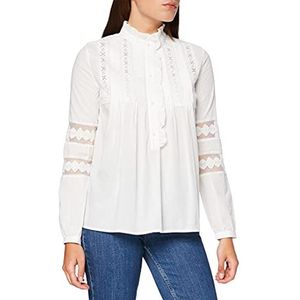 Joe Browns Victoriana vintage kanten blouse voor dames, Kleur: wit, 36 NL