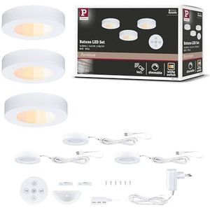 Paulmann 92127 LED onderkastlamp Batuno 3x2,1W 70mm 3x180lm 230/24V Wit Switch Meubelopbouwlamp