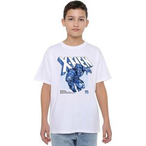 mandarin creative ltd X-Men Beast Unisex Kids T-shirt, wit, 5-6 jaar, Wit, 5-6 jaar
