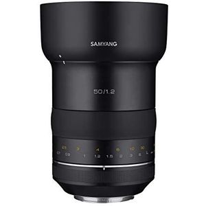 Samyang SYXP50-C XP 50mm f/1.2 High Speed Lens voor Canon EF met ingebouwde AE-chip, Zwart