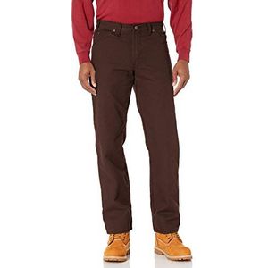 Dickies Heren Relaxed Straight Fit Carpenter Jeans, Gespoeld Chocolade Bruin, 38W / 32L