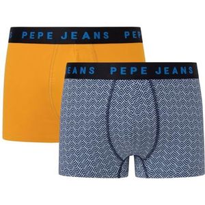 Pepe Jeans Heren Trunks (Pack van 2), Geel (Okergeel), XL