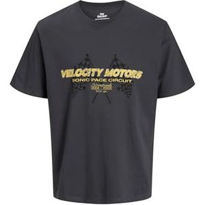 JACK & JONES Jorformula Gallery Tee Ss Crew Neck Tg, asphalt, L