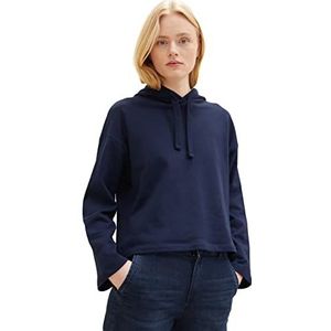 TOM TAILOR Denim Dames Sweatshirt 1036980, 10360 - Real Navy Blue, S