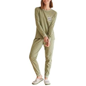 Women'Secret Lange pyjama met meerdere zeilen, Groen, L