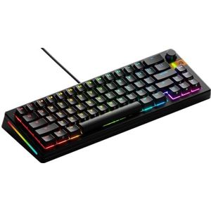 Glorious Gaming GMMK 3 Rapid Trigger Keyboard, hall effect, 8K polling rate, MX-mechanische & -magnetische switches, hotswappable 65%, pakkingsysteem, doubleshot PBT-keycaps, Amerikaanse QWERTY, Zwart