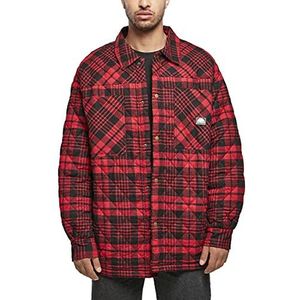 Southpole Flanel Quilted Shirt Jacket voor heren, donkerrood (dark red), M