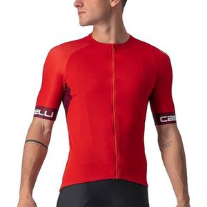 Castelli Fietsshirt Korte Mouwen Heren Rood Bordeaux - ENTRATA VI JERSEY RED BORDEAUX IVORY