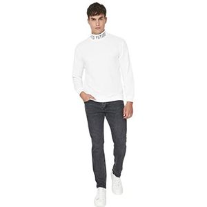 Trendyol Normale taille slanke jeans voor heren, antraciet, 29, Antraciet, 29W