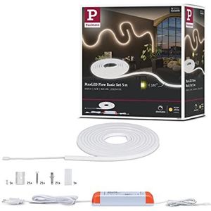 Paulmann 70964 MaxLED Flow Strip 52 watt LED strip basisset dimbaar 5 m wit kunststof 2700 K warmwit