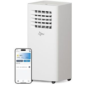 Suntec Wellness mobiele airconditioner Comfort 7.0 Eco R290 APP – Airco mobiel en stil, bediend via Smart App – Ontvochtiger voor ruimtes tot 25 m² – 7.000 BTU – 2.050 watt,wit