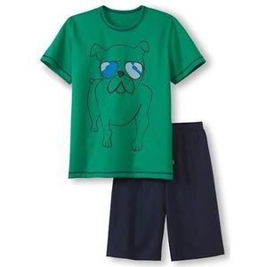 CALIDA Kids Dog pyjama kort Viridis Green, 1 stuk, maat 128, Viridis Green, 128 cm