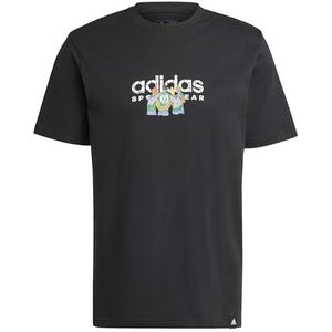 adidas Heren CODES LINEAR GRAPHIC TEE, BLACK, L