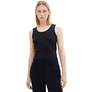 TOM KLEERMAKER basic damestop met geribbelde structuur