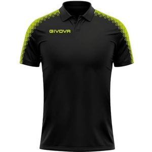 GIVOVA Polo Club Sweatshirt voor volwassenen, uniseks, Zwart/Neon Geel, 3XL