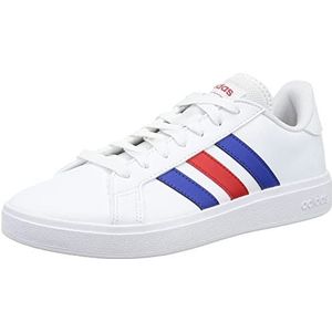 adidas Grand Court Base 2.0 heren Sneakers, Ftwr White Team Royal Blue Vivid Red, 38 EU
