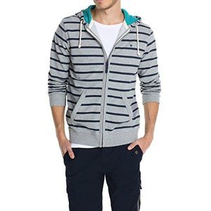 edc by ESPRIT Slim Fit sweatshirt met capuchon voor heren, grijs (medium grey melange 070), S