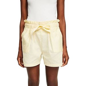 ESPRIT Jaquard Stripe Nw Bci S.shorts pyjamabroek voor dames, Pastel Yellow, 36 NL