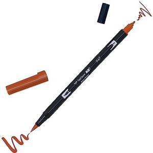 Tombow ABT-947 viltstift Dual Brush Pen met twee punten, burnt sienna