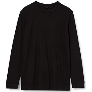 Build Your Brand T-shirt met lange mouwen voor jongens, zwart, 158/164 cm