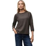 Street One Dames Shirt met banddetail in Bruin, in size: 34