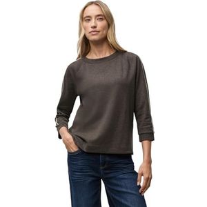 Street One Dames Shirt met banddetail in Bruin, in size: 34