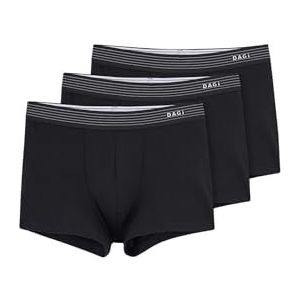 Dagi Heren Navy - Grey Melange 3 Pack Regular Boxer, Navy - Grey Melange, XL, Navy - Grey Melange, XL