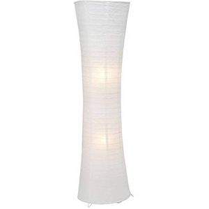 BRILLIANT lamp Becca vloerlamp wit | 2x A60, E27, 60W, geschikt voor normale lampen (niet inbegrepen) | Schaal A ++ tot E | Met voetschakelaar