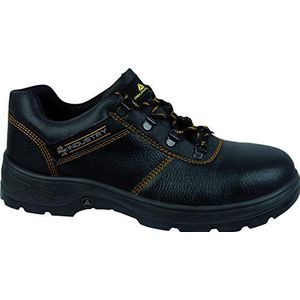Deltaplus NAVARSPNO45 lage schoenen van nerfleer - S1P Hro Ci Hi Src, zwart, maat 45