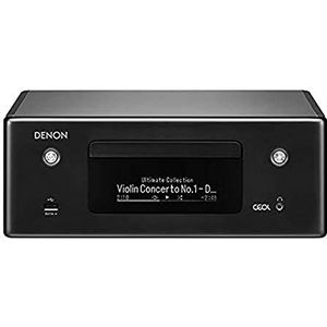 Denon RCDN10 Stereo Receiver met CD Speler & Radio, HiFi Receiver met Bluetooth, WiFi, Airplay 2, Muziek Streamen, HEOS Multiroom, 2x Optische Ingang - Zwart