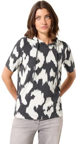 Cecil Dames Ottomaans shirt met capuchon in Grijs, Gr: L