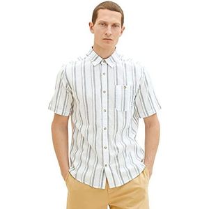 TOM TAILOR Overhem Uomini 1034902,31240 - Off White Base Big Stripe,L