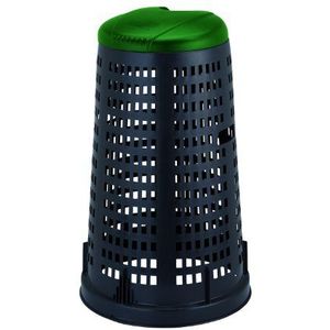 Stefanplast Trespolo Trestle Bin, kunststof, groen/zwart, 100 l