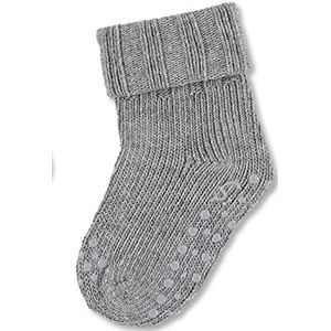 Sterntaler ABS-kruipsokken, wol, kindersokken, uniseks, Zilver Melange, 22