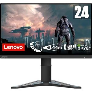 Lenovo G24-27 | 23,8 inch Full HD Gaming Monitor | 1920 x 1080 | 144Hz | 350 nits | 1ms reactietijd | HDMI | DisplayPort | AMD Radeon FreeSync | zwart