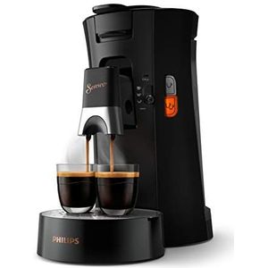 Philips Senseo Select Koffiepadapparaat - 3 Koffievariaties (Mild, Sterk, Krachtig) - Zet 1 of 2 Kopjes Tegelijk - 0.9L Waterreservoir - Verstelbare tuit - Zwart (CSA240/60)