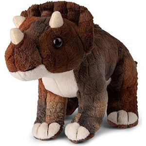 WWF Plüsch Triceratops, staand (15 cm), realistisch vormgegeven pluche dier, super zacht, levensecht vormgegeven pluche dier om te knuffelen en te houden, handwas mogelijk