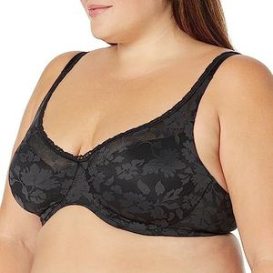Bali Women's Passion for Comfort Underwire, Multiway Convertible, Soft Lace Bra, Black, 40D