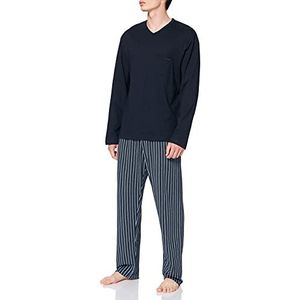 CALIDA Relax Imprint Basic pyjamaset voor heren, tweedelige pyjama, Dark Sapphire, 46