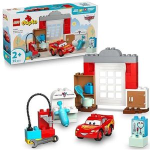 LEGO DUPLO │ Disney en Pixar Cars McQueen's Bezoek aan Docs Garage - met Bouwbare Speelgoed Auto voor Peuters, Gereedschap & Accessoires - Rollenspel Cadeau voor Jongens & Meisjes vanaf 2 Jaar 10456