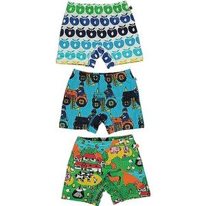 Småfolk Boy's 3 Pack Boys Underpants, Meervoudige Prints Boxer Shorts, Blue Atoll, 3-4 jaar, blue atoll, 3-4 Jaar
