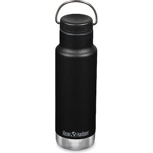 Klean Kanteen Geïsoleerde Classic Smalle 12oz (w/Loop Cap) Zwart