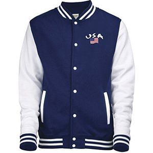 supportershop USA College Jacket tweekleurig unisex XL blauw