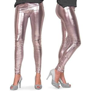 Folat 61713 - Legging Metallic Zilver-L-XL,Zilverkleurig