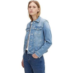 TOM TAILOR Dames Jeansjas van biologisch katoen 1016402, 10142 - Light Stone Blue Denim, XXL