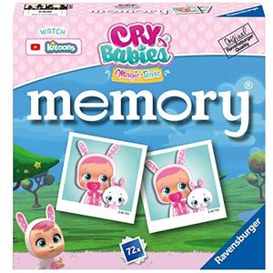 Ravensburger 20619 Memory Cry Babies, geheugenset voor kinderen en gezinnen, aanbevolen leeftijd 4+, 76 speelkaarten