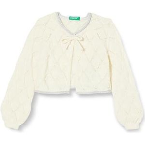 United Colors of Benetton Gebreid vest voor meisjes en meisjes, Bianco 600, 24 Maanden