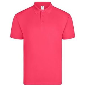 Mukua PS160U Bogan Uniseks poloshirt, korte mouwen, fluor koraal, maat L, Koraal fluoride, L